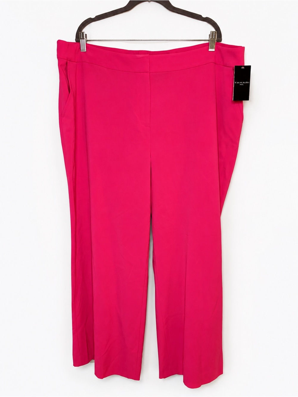 NWT Tahari ASL Hot Pink Wide Leg Trouser Pants 22W Career Office Barbiecore